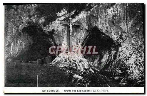 Ansichtskarte AK Lourdes Grotte des Espelugues Le calvaire