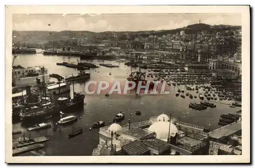 Moderne Karte Alger Vue Generale et le Port Bateaux