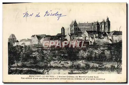 Cartes postales Montfort Le Rotrou L&#39Ancien Chateau de Montfort