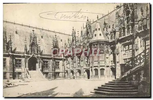 Cartes postales Rouen Palais de justice Cour d&#39honneur