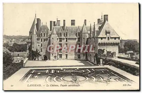 Cartes postales Langeais Le Chateau Facade meridionale