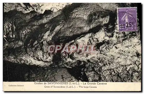 Cartes postales Grottes de Savonnieres La Grande Caverne