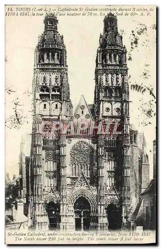 Cartes postales Tours Cathedrale St Galien