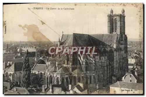 Ansichtskarte AK Troyes Le Chevet de la Cathedrale