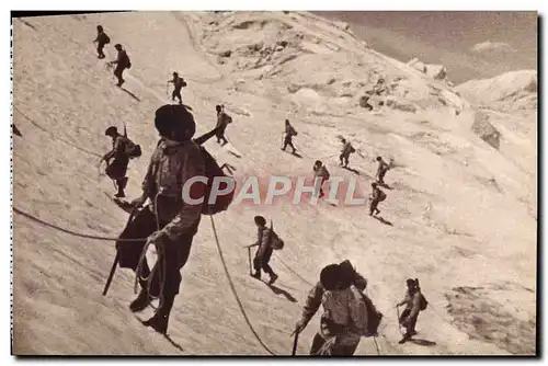 Ansichtskarte AK Manoeuvres en haute montagne Militaria chasseurs salpins