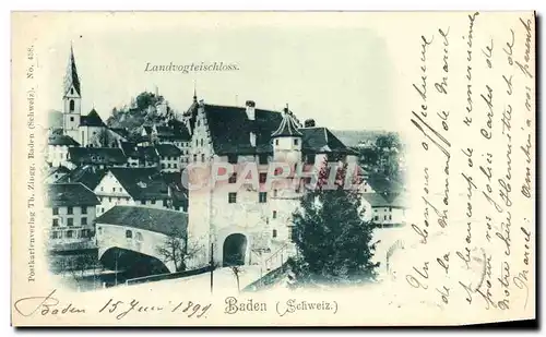 Cartes postales Baden Landvogteischloss carte 1899