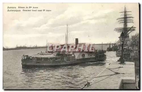 Cartes postales Anvers Bateau de Ste Anne