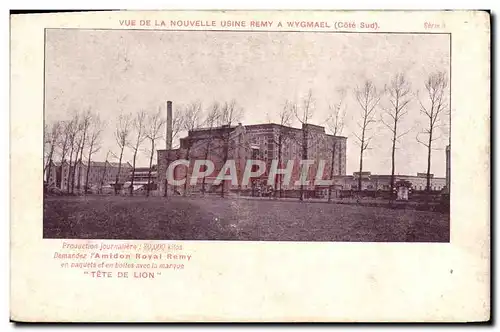 Cartes postales Vue De la Nouvelle Usine Remy a Wygmael Publicite Amidon Royal Remy