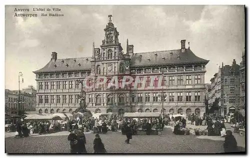 Cartes postales Anvers L'hotel de ville Marche