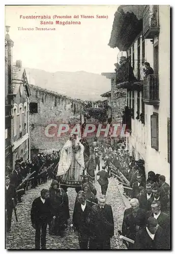 Ansichtskarte AK Fuenterrabia Procession del Viernes Santo Santa Magdalena