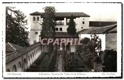 Ansichtskarte AK Granada Alhambra Generalife Patio de la Alberca