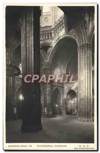 Ansichtskarte AK Barcelona Catedral Interior