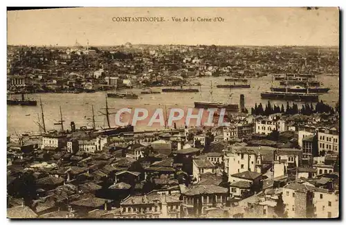 Cartes postales Constantinople Vue de la Corne d&#39or Bateaux