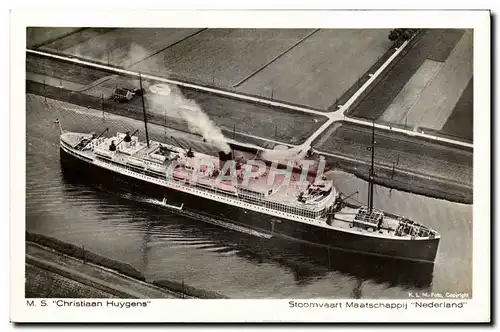 Cartes postales Ms Christiaan Huygens Stoomvaart Maatschappij Bateau Paquebot