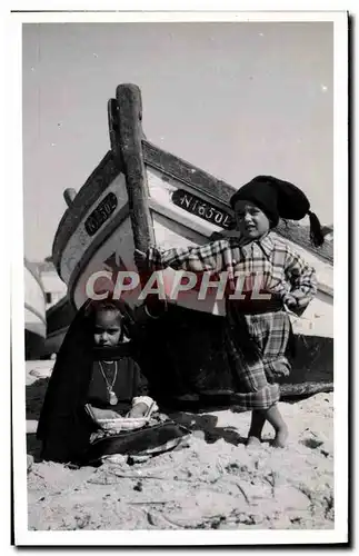 Cartes postalesM Enfants Bateau Portugal Folklore