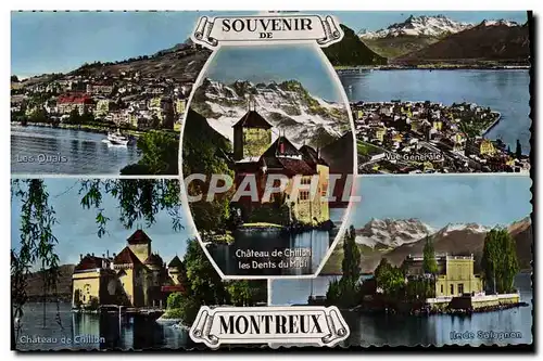Cartes postales moderne Montreux Chateau de Chillon Les dents du Midi