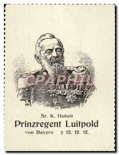 Vignette Sr K Hoheit Prinzregent Luitpold Von Bayern Militaria