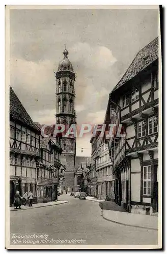 Cartes postales Braunschweig Alte Waage Mit Andreaskirche