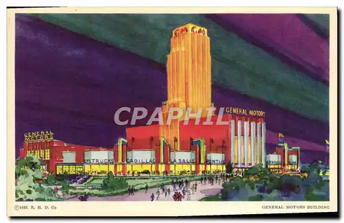 Cartes postales General Motors Building Automobile Pontiac Cadillac