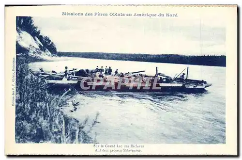 Ansichtskarte AK Mission Des Peres Oblats En Amerique Du Nord Sur Le Grand Lac Des Esclaves Mackenzie