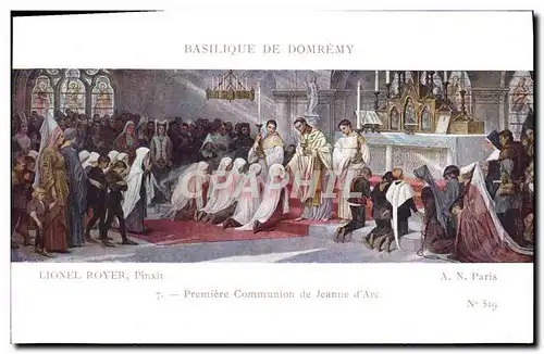 Cartes postales Basilique De Domeremy Lionel Royer Premiere communion de Jeanne d'arc