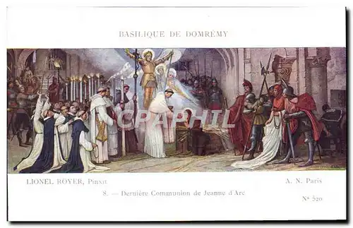 Cartes postales Basilique De Domeremy Lionel Royer Derniere communion de Jeanne d&#39arc