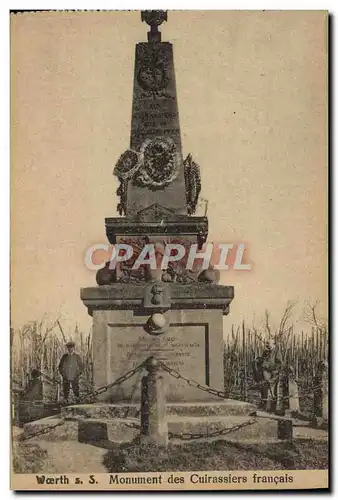 Cartes postales Worth A S Monument Des Cuirassiers Francais Militaria