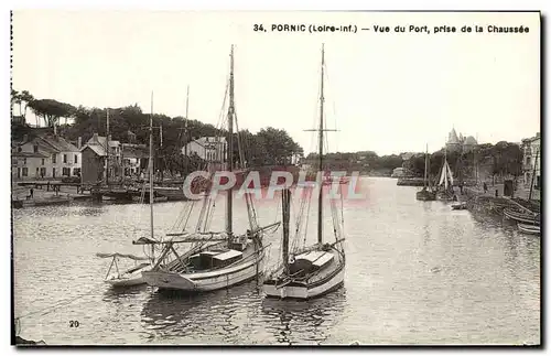 Cartes postales Pornic Vue Du Port Prise De La Chaussee Bateaux