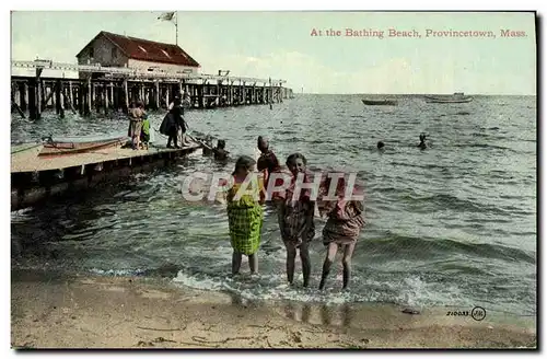 Cartes postales At The Bathing Beach Provincetown Mass Enfants