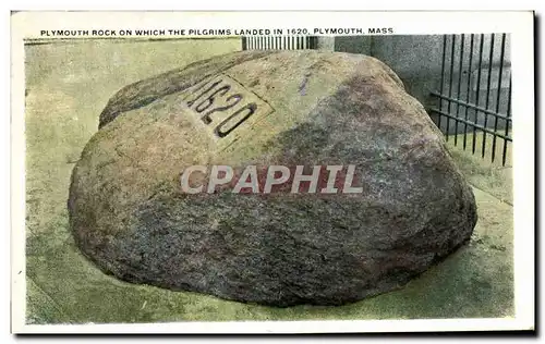 Cartes postales Plymouth Rock On Which the Pilgrims in 1620 Landed Plymouth Mass