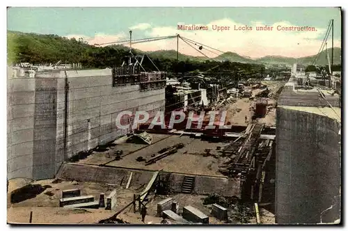 Cartes postales Miraflores Upper Locks Under Construction