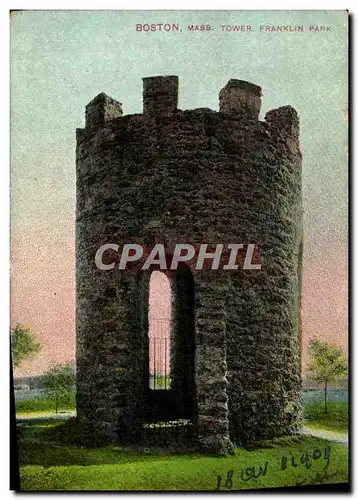 Cartes postales Boston Mass Tower Franklin Park