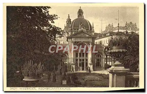 Ansichtskarte AK Wiesbaden Kochbrunnenanlage