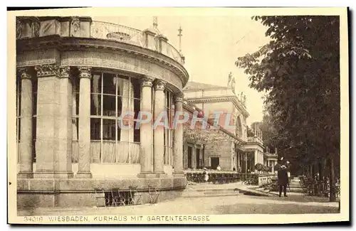 Ansichtskarte AK Wiesbaden Kurhaus Mit Gartenterrasse