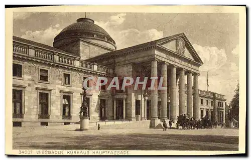 Ansichtskarte AK Wiesbaden Kurhaus Hauptfassade