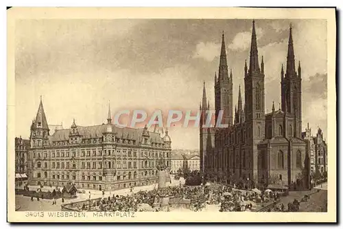 Cartes postales Wiesbaden Marktplatz