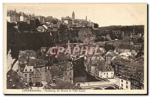 Cartes postales Luxembourg Faubourg du Grund et Ville Haute