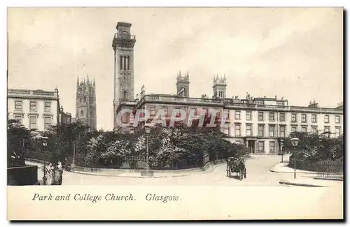 Cartes postales Park and College Church Glasgow