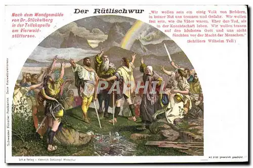 Cartes postales Der Rutlischwur