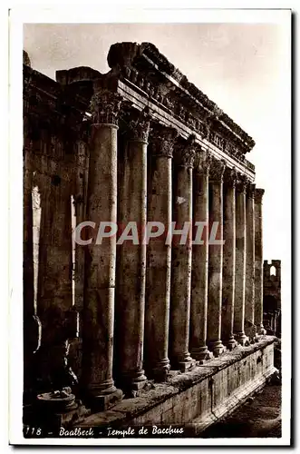 Moderne Karte Baalbek Bacchus Temple