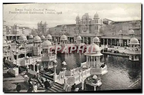 Ansichtskarte AK Swan Boats Court Of Honour Franco British Exhibition London 1908