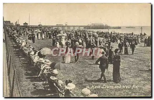 Ansichtskarte AK Hove Lawns And West Pier