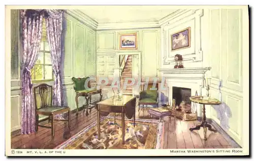 Cartes postales Martha Washington&#39s Sitting Room