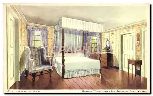 Cartes postales General Washington&#39s Bed Chamber Mount Vernon