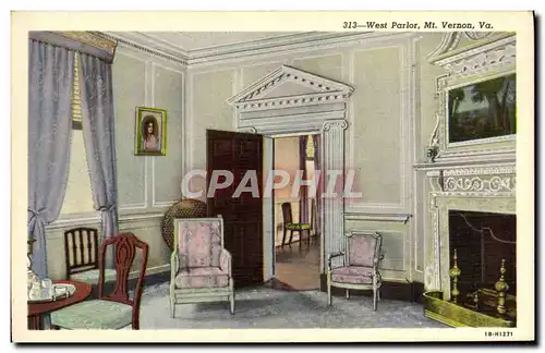 Cartes postales West Parlor Mt Vernon Va Washington