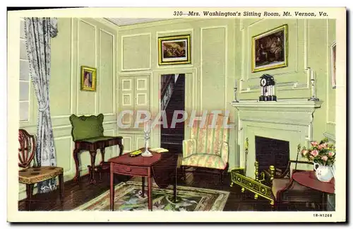 Ansichtskarte AK Mrs Washington&#39s Sitting Room Mt Vernon Va Washington