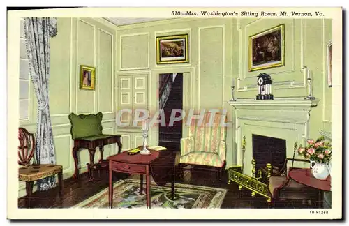 Cartes postales Mrs Washington&#39s Sitting Room Mt Vernon Va Washington