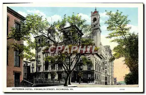 Cartes postales Jefferson Hotel Franklin Street Richmond Va