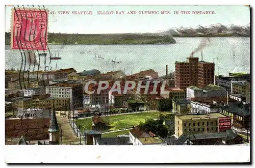 Cartes postales View Seattle Elliot Bay And Olympic Mts In The Distance