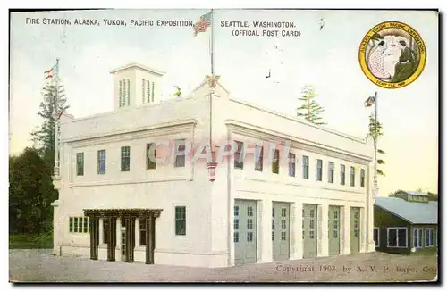 Cartes postales Fire Station Alaska Yukon Pacific Exposition Seattle Washington